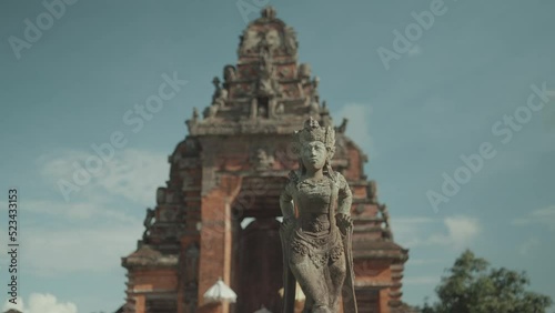 Beautiful Balinese Hindu Temple and Statue at Kertha Gosa Semarapura Klungkung Bali Indonesia photo