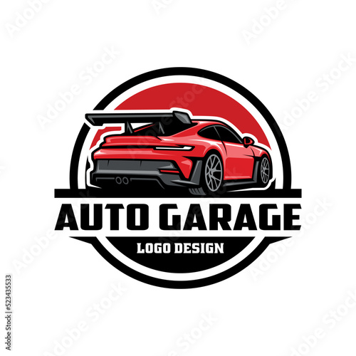 ready made logo of red car automotive bussines related