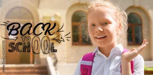 Cute little student after c...