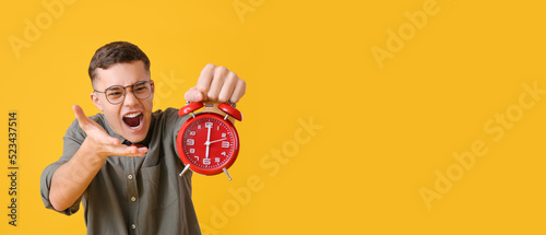 Stressed teenager holding a...
