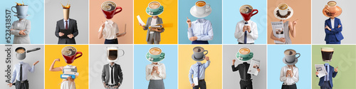 Set of business people with...
