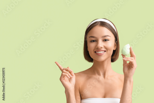 Pretty young woman with mak...