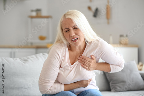 Mature woman suffering from...