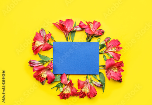 Composition with blank card...