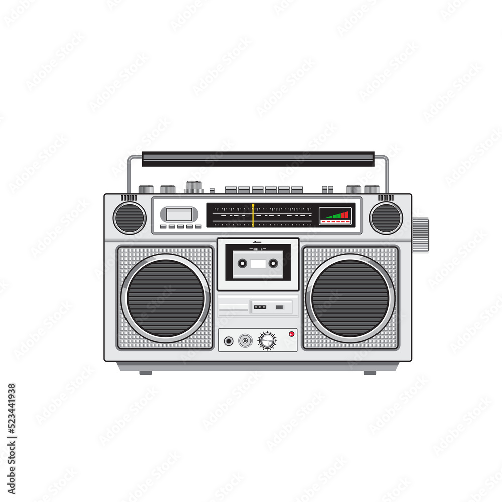 Fototapeta premium Vintage Portable Radio Cassette Player Retro