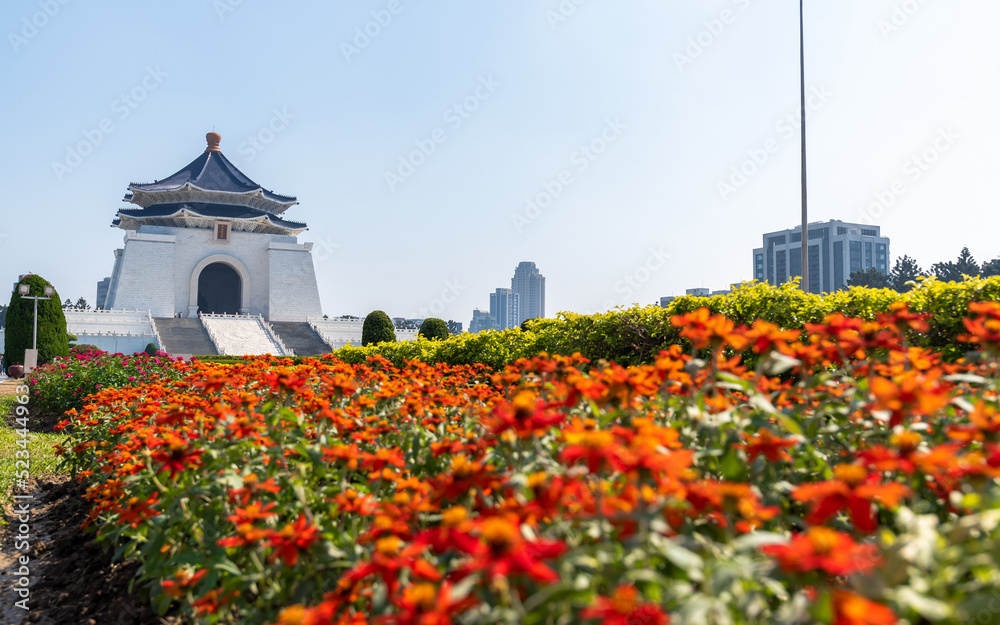 The main gate of National Chiang Kai-shek (CKS) Memorial Hall, the landmark for tourist attraction in Taiwan.

