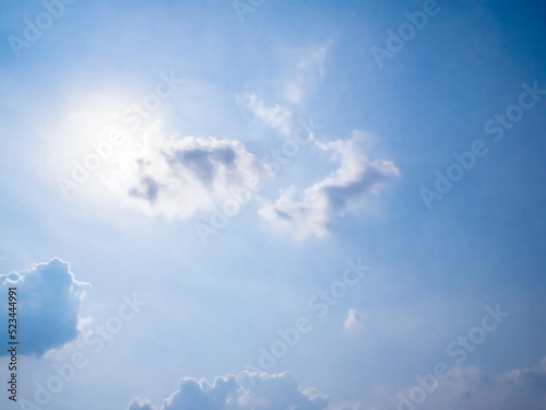 Panoramic view of clear blue sky and clouds, clouds with background.