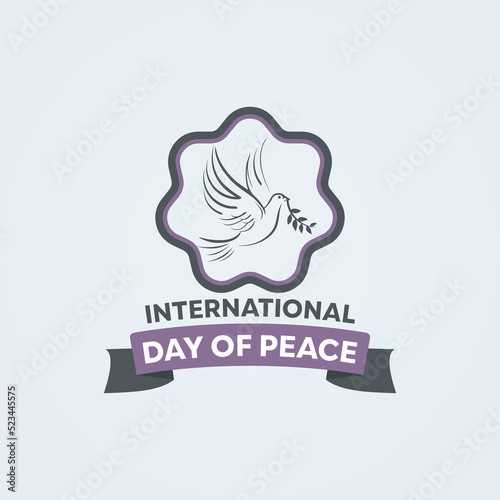 September 21, international day of peace. Concept illustration world peace is present. Vector depict.
