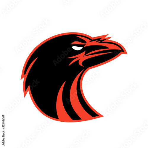 Wallpaper Mural Angry Raven Head Icon Torontodigital.ca