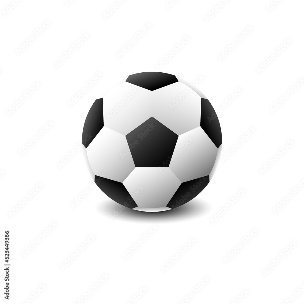 Football ball on a white background. Soccer. Football ball on a white background. Soccer.