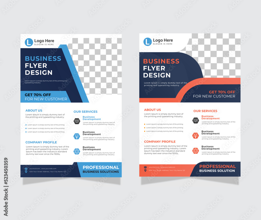 Obraz premium Modern corporate flyer template