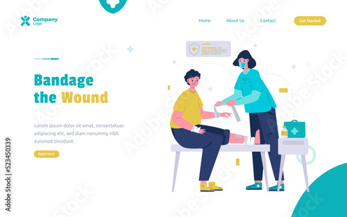 Medicare with put a bandage on the wound concept