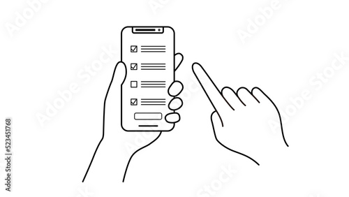 スマートフォンで調査に回答する