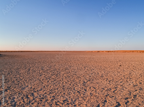 Wide empty desert view
