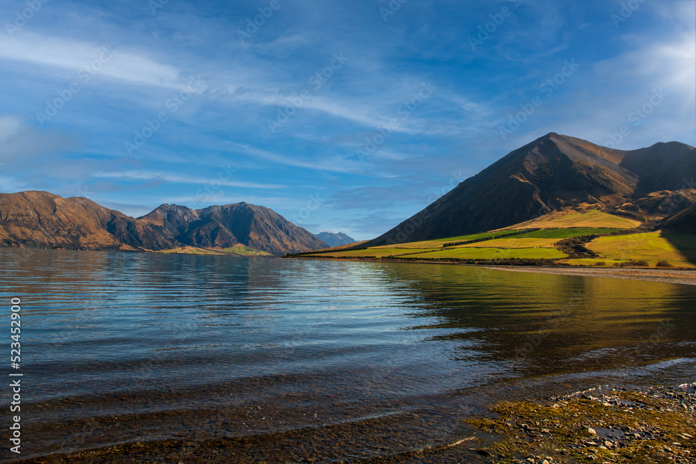 Driving for hours on gravel roads leads to the very remote Lake Coleridge in the centre of the South Island
