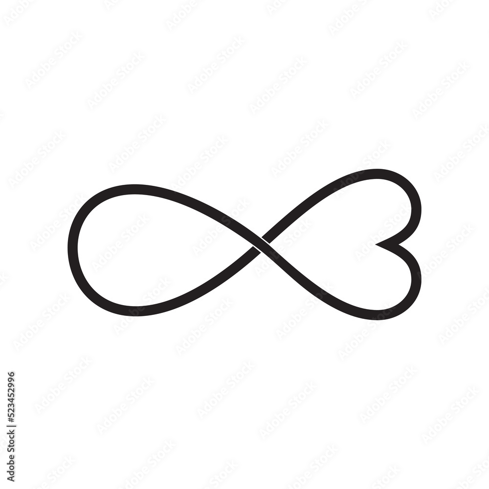 Heart infinity icon. Vector infinite love icon symbol Heart infinity icon. Vector infinite love icon symbol