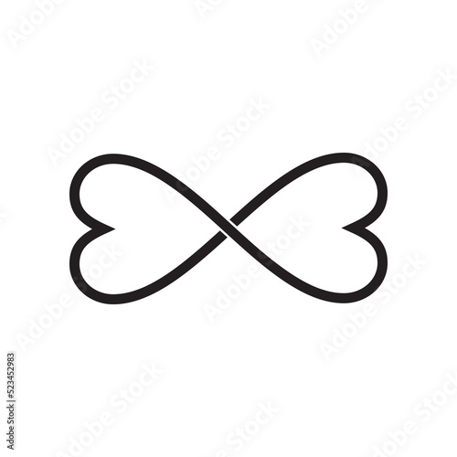 Heart infinity icon. Vector infinite love icon symbol