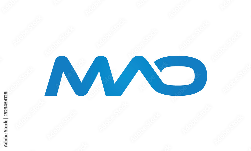 MAO letters linked logo design, Letter to letter connection monogram concepts vector alphabet MAO letters linked logo design, Letter to letter connection monogram concepts vector alphabet