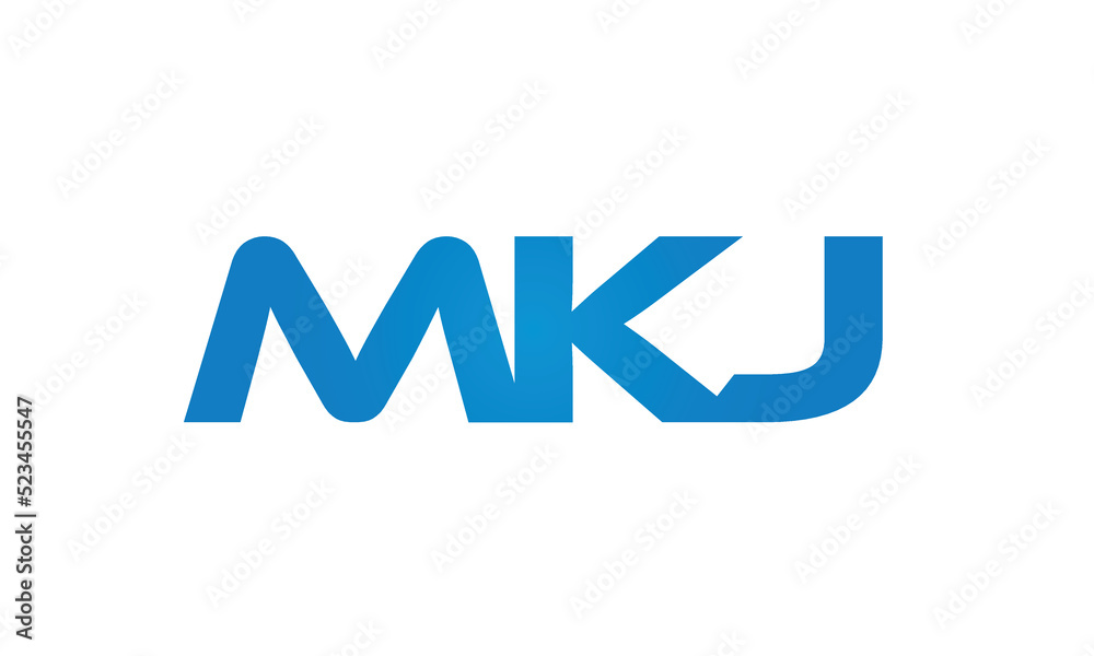 MKJ letters linked logo design, Letter to letter connection monogram concepts vector alphabet MKJ letters linked logo design, Letter to letter connection monogram concepts vector alphabet