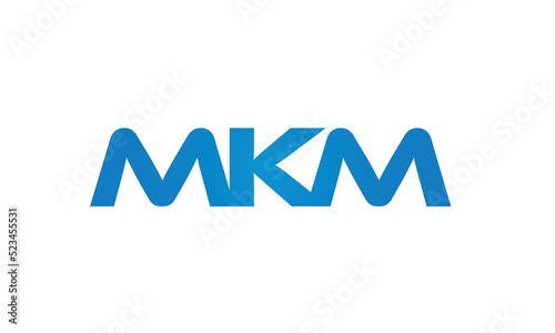 MKM letters linked logo design, Letter to letter connection monogram concepts vector alphabet