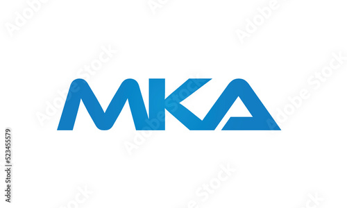 MKA letters linked logo design, Letter to letter connection monogram concepts vector alphabet