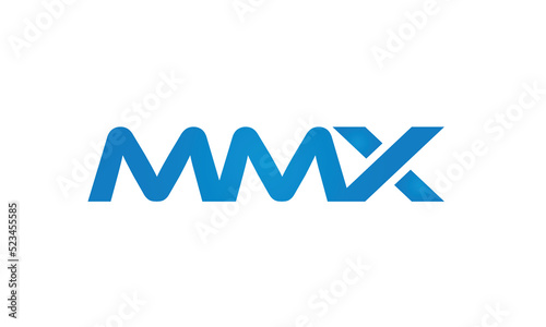 MMX letters linked logo design  Letter to letter connection monogram concepts vector alphabet