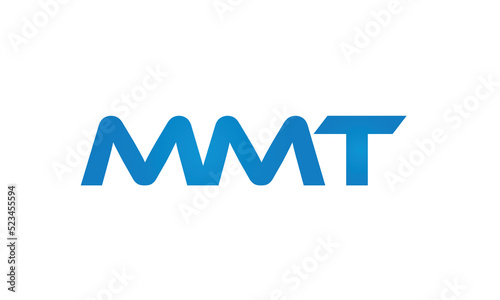 MMT letters linked logo design, Letter to letter connection monogram concepts vector alphabet
