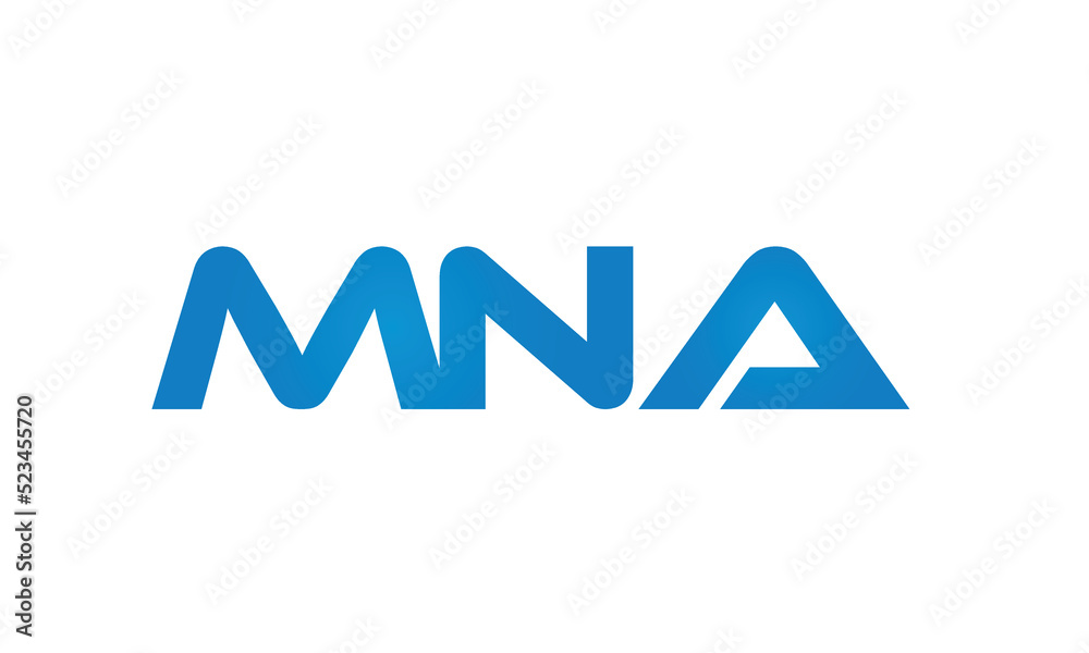 MNA letters linked logo design, Letter to letter connection monogram concepts vector alphabet MNA letters linked logo design, Letter to letter connection monogram concepts vector alphabet