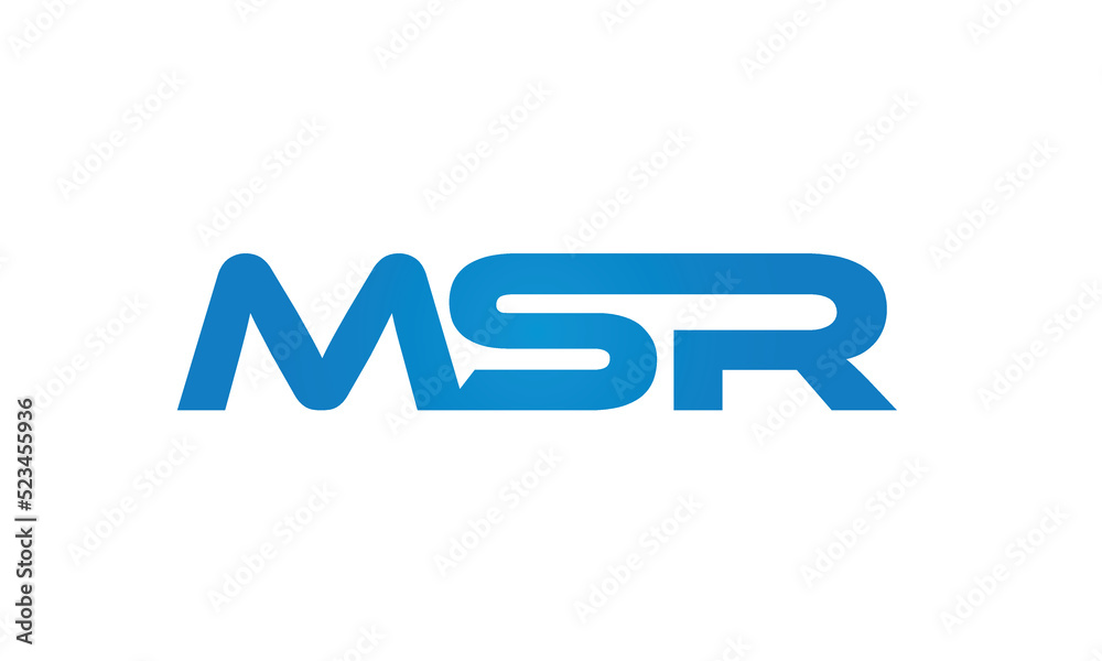 MSR letters linked logo design, Letter to letter connection monogram ...