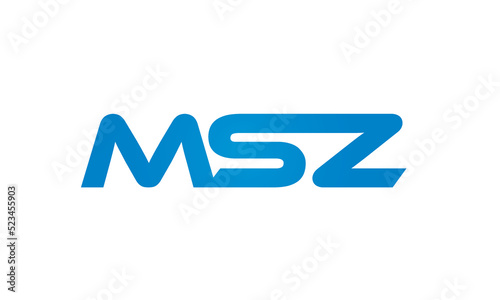 MSZ letters linked logo design, Letter to letter connection monogram concepts vector alphabet