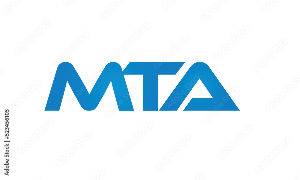 MTA letters linked logo design, Letter to letter connection monogram concepts vector alphabet MTA letters linked logo design, Letter to letter connection monogram concepts vector alphabet