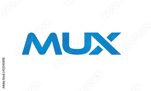 MUX letters linked logo design, Letter to letter connection monogram concepts vector alphabet
