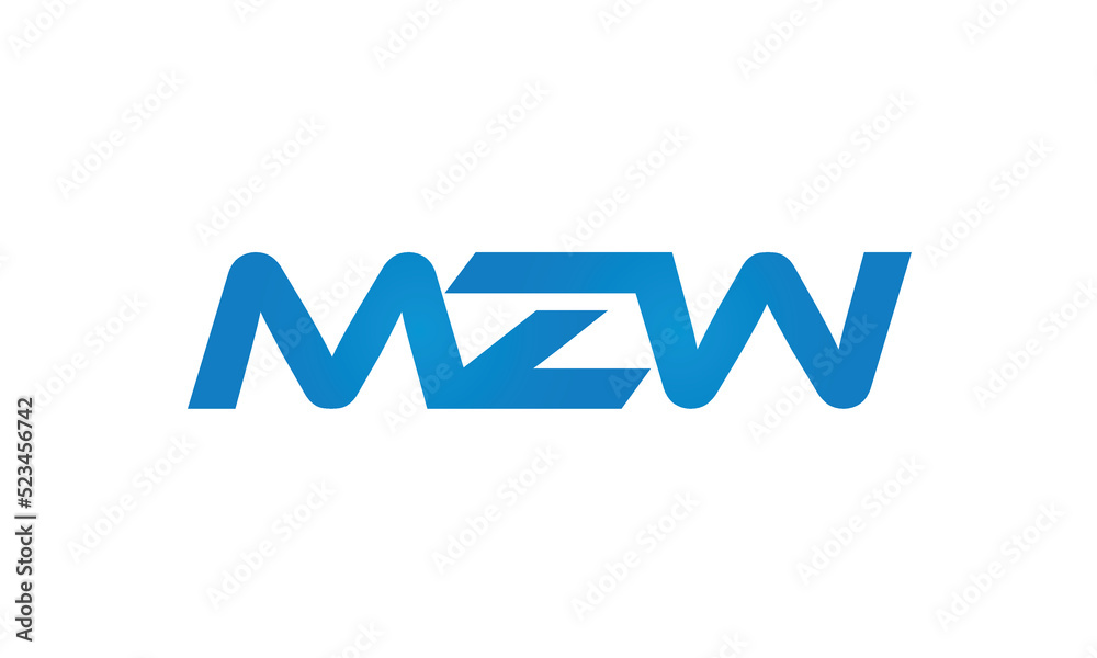 MZW letters linked logo design, Letter to letter connection monogram concepts vector alphabet MZW letters linked logo design, Letter to letter connection monogram concepts vector alphabet