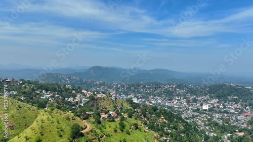 Wallpaper Mural Aerial Forward Shot Of Residential Houses In City On Mountains Under Sky During Sunny Day - Kandy, Sri Lanka Torontodigital.ca