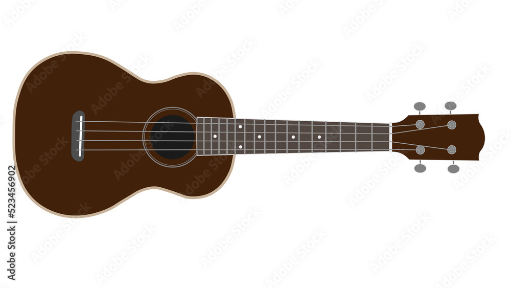 ukulele without background for presentation and design 