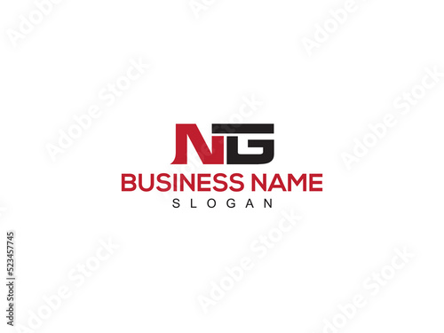 Letter NG Logo Icon, Creative ng Logo Letter Vector With Red Black Icon Design For All Kind Of Use
