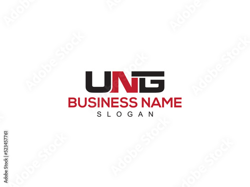 Initial UNG Logo Icon, Colorful ung Logo Letter Vector Image With Three Alphabet Letter Design For Business photo