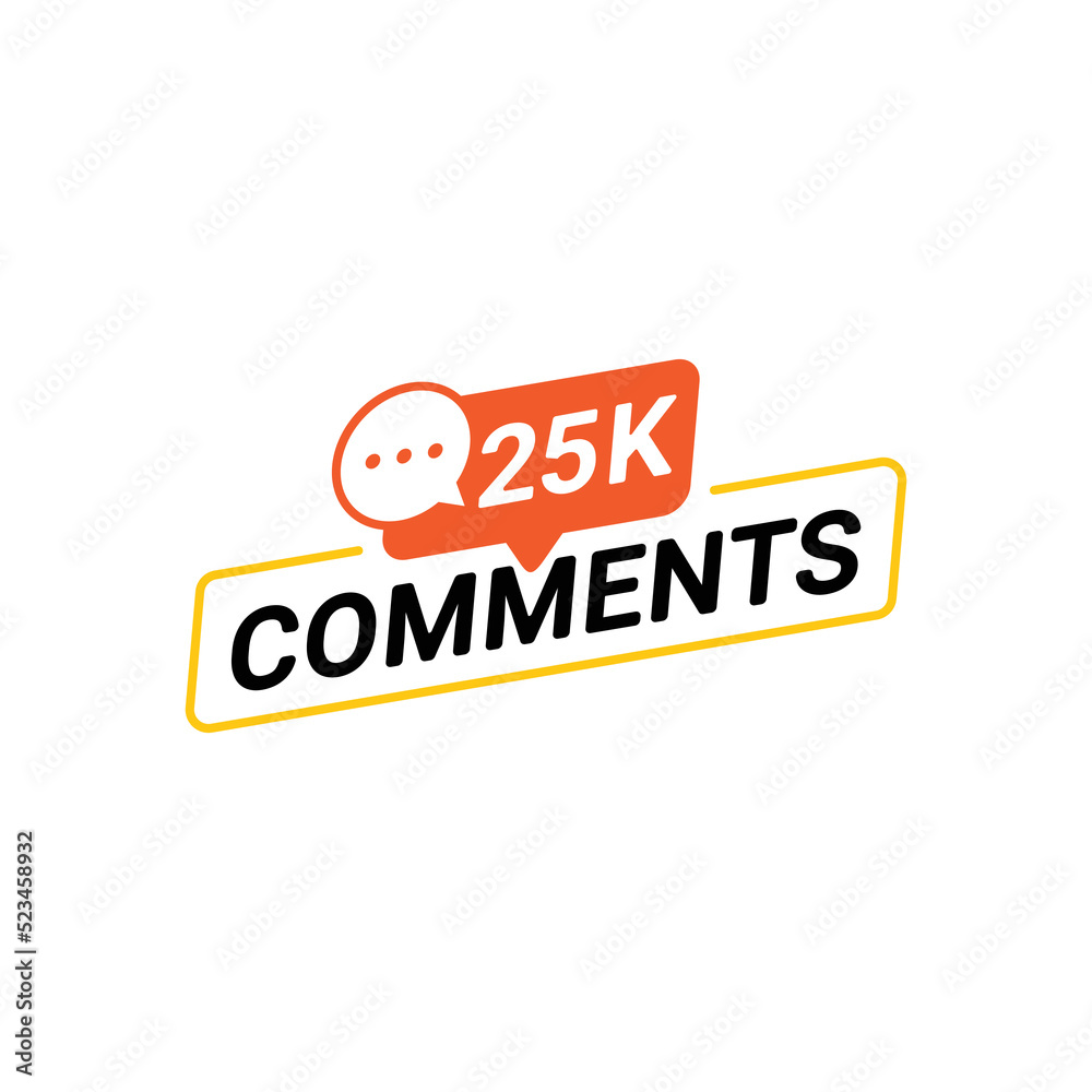 25K Comments social media banner template Vector illustration 25K Comments social media banner template Vector illustration