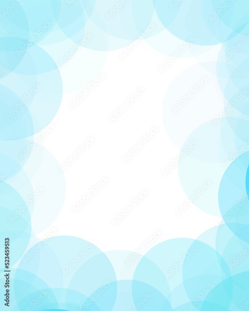 frame in blue color in the form of soap bubbles