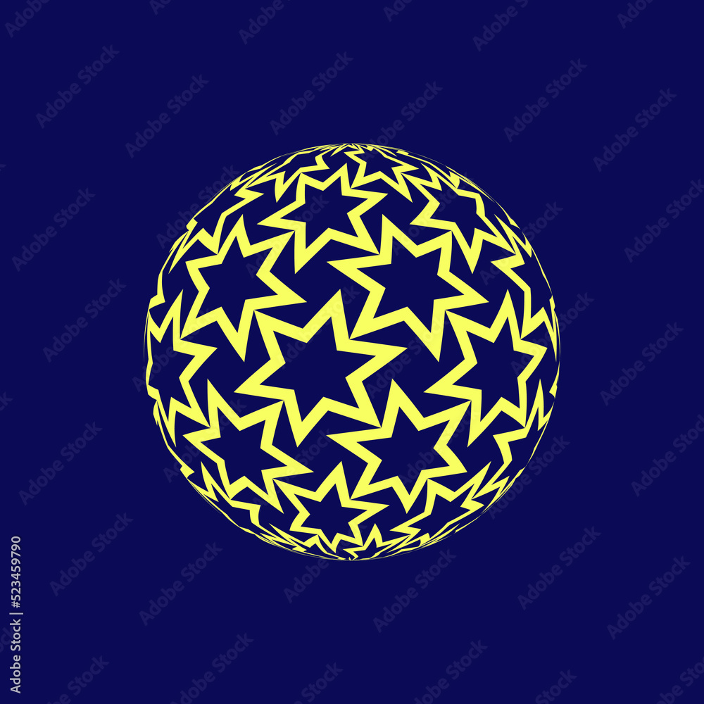 Sphere with geometric ornament. Vector illustration. Sphere with geometric ornament. Vector illustration.