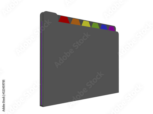File folder. 3d Vector illu...