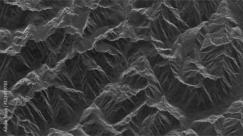 Mountain landscape. Wirefra...