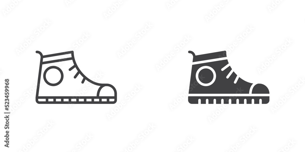 Sneakers different style icon Sneakers different style icon