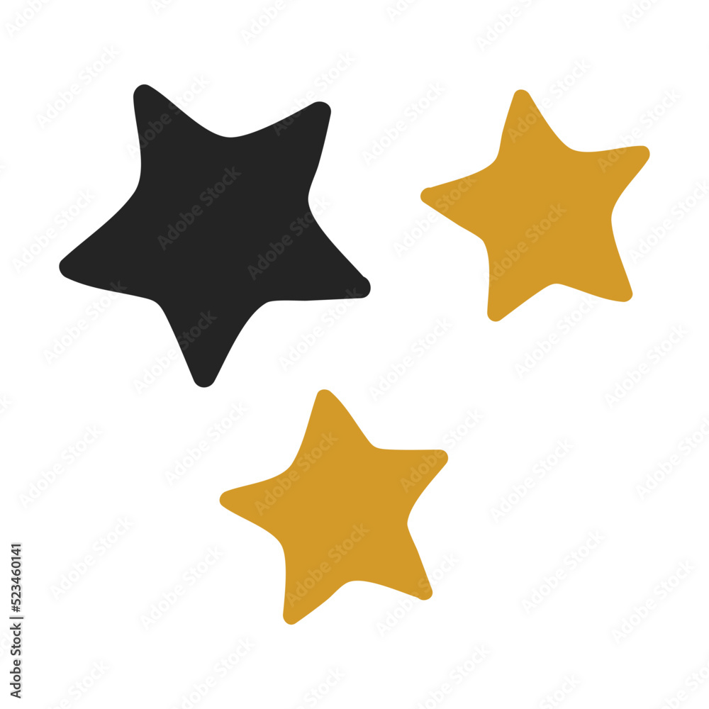 Graduation stars flat icon. Graduating funny stickers, school party props, speech bubbles vector illustration. Modern photo design and decoration concept Graduation stars flat icon. Graduating funny stickers, school party props, speech bubbles vector illustration. Modern photo design and decoration concept
