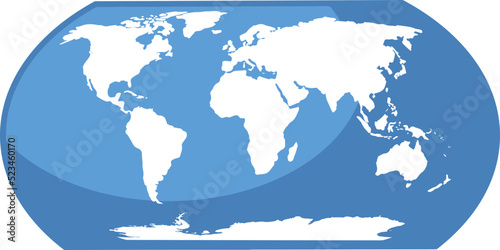 Sphere Blue world map vector. 