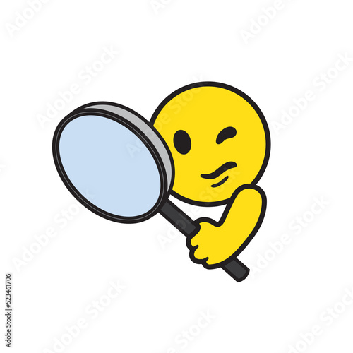 Flat vector review emoticon icon
