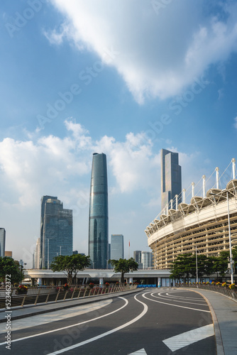 Street view of Guangzhou Zhujiang New Town Financial Center © 昊 周