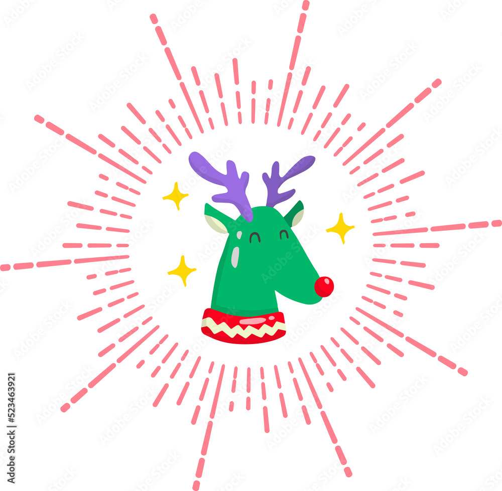 Christmas illustration on transparent background