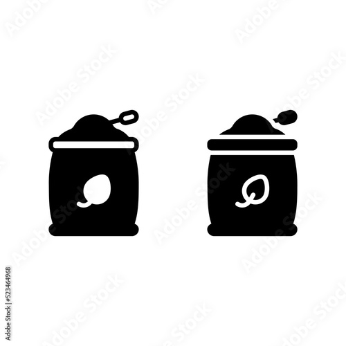 harvest bag icon with solid line and glyph style. Suitable for website design, logo, app and UI.