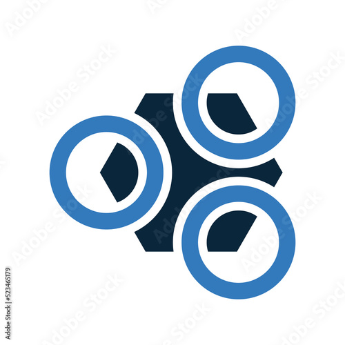 Amalgam, combine, concur icon. Simple editable vector illustration. photo